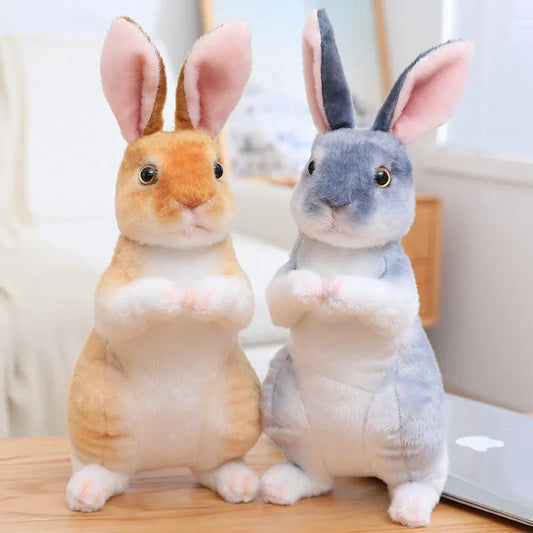 Hoeurva élethű plüss nyuszi 🐰 – aranyos, puha és megnyugtató társ a nyugodt alváshoz, a legjobb ajándék babáknak