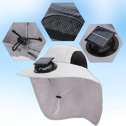 Nyári kötelező darab – napelemes ventilátoros sapka, UV-védelem, vízálló és légáteresztő, nem fülled be