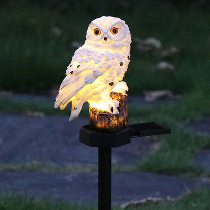 Szolár kerti világítás gyepre 🌿 | IP65 védettségű kültéri szolár járdavilágítás, bagoly alakú 🦉✨