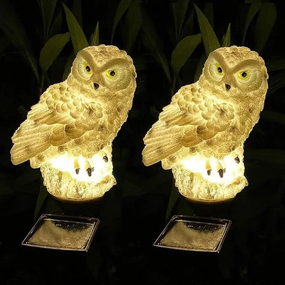 Szolár kerti világítás gyepre 🌿 | IP65 védettségű kültéri szolár járdavilágítás, bagoly alakú 🦉✨