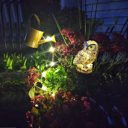 Szolár kerti világítás gyepre 🌿 | IP65 védettségű kültéri szolár járdavilágítás, bagoly alakú 🦉✨