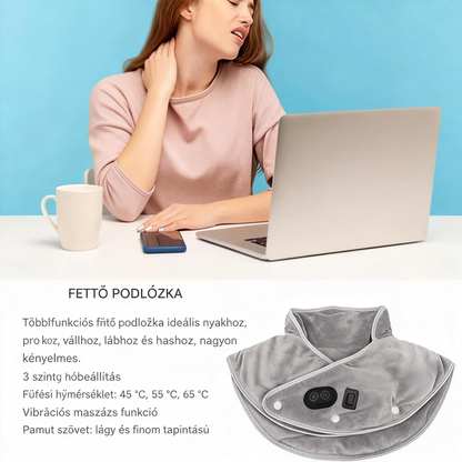2025-ös masszázs fűtött párna a vállra és a nyakra – Hatékonyan enyhíti a nyak és váll fájdalmát 🔥 A második darab fél áron!
