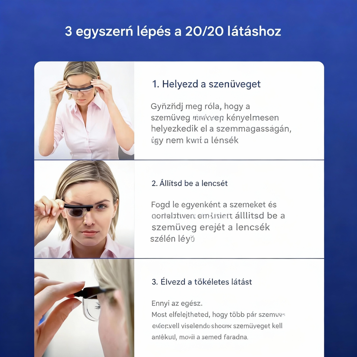 [🎉Tagoknak exkluzív ajánlat]Állítható fókuszú szemüveg