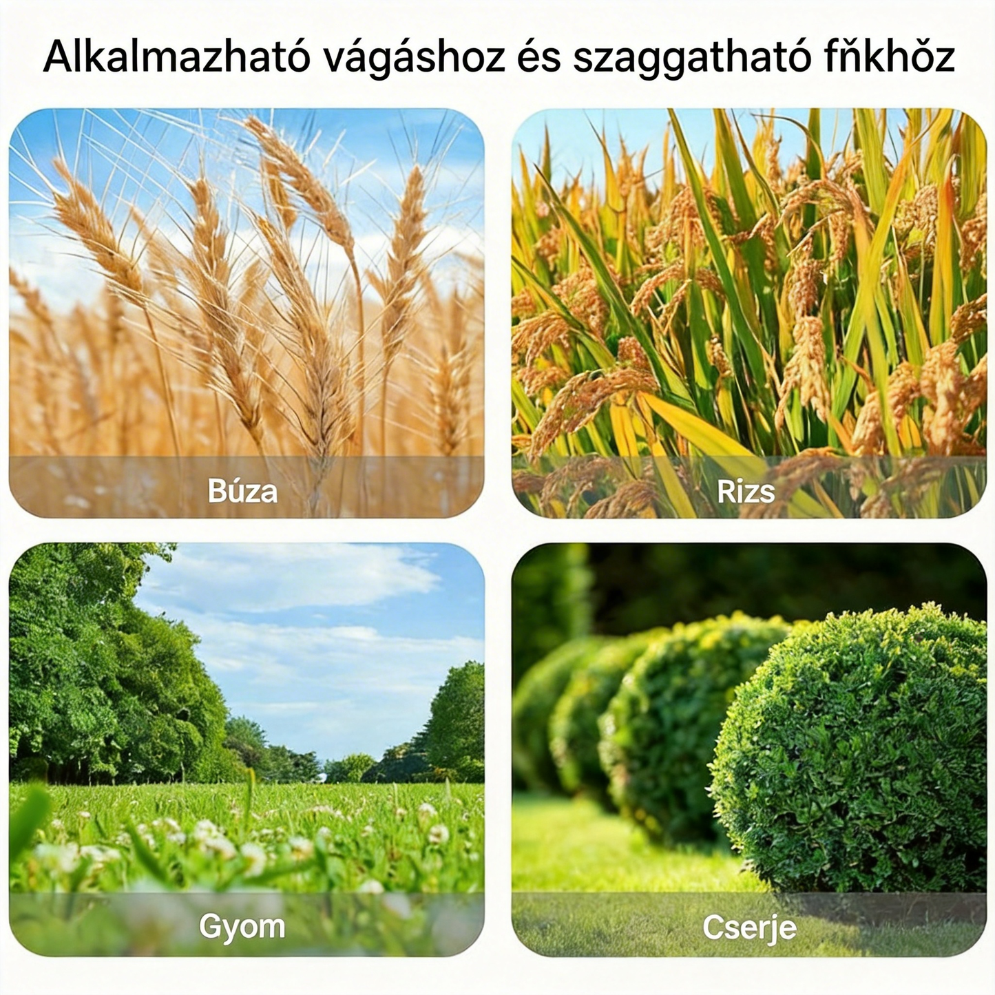 Megerősített és tartós univerzális 6 pengés fűnyíró kés🔥 erős fű- és bozótvágás, éles és hatékony 💪