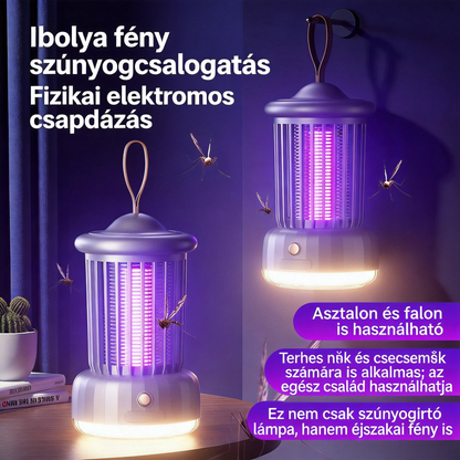 🦟 Felakasztható UV szúnyogirtó lámpa – hatékony, egészséges és vegyszermentes védelem ✨