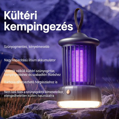 🦟 Felakasztható UV szúnyogirtó lámpa – hatékony, egészséges és vegyszermentes védelem ✨
