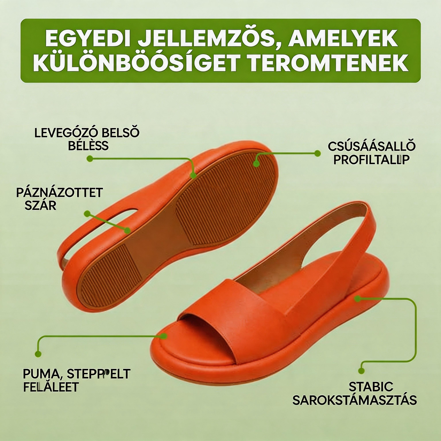 Hoeurva – kényelmes női szandál | ergonomikus alátámasztás