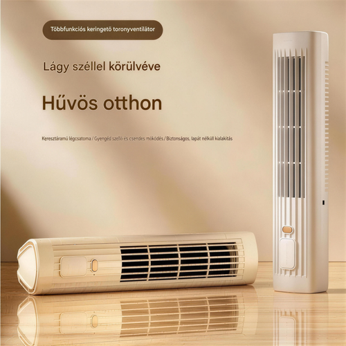 ❄️ 2 az 1-ben USB tölthető asztali & álló toronyventilátor – csendes mini ventilátor irodába, tanuláshoz, kempinghez és kültérre | hordozható, erős légáram, nyári sláger 🔥