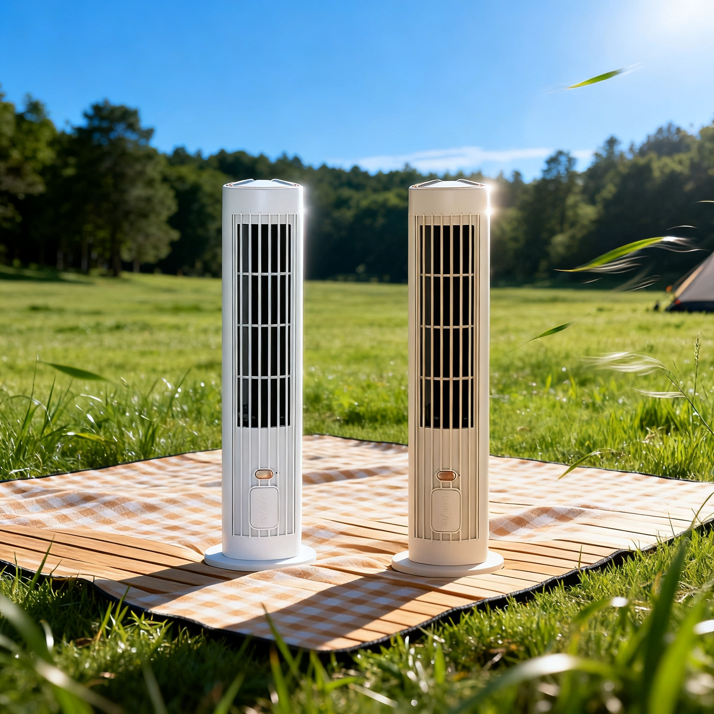 ❄️ 2 az 1-ben USB tölthető asztali & álló toronyventilátor – csendes mini ventilátor irodába, tanuláshoz, kempinghez és kültérre | hordozható, erős légáram, nyári sláger 🔥